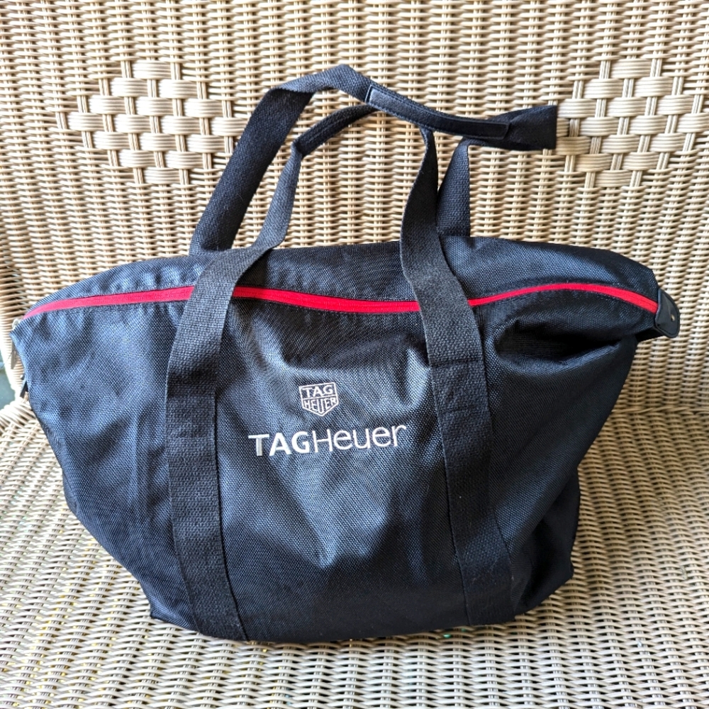 TAG Heuer Watch Boston Bag Black Travel Weekender Mens Gym Carryon Rare Limited